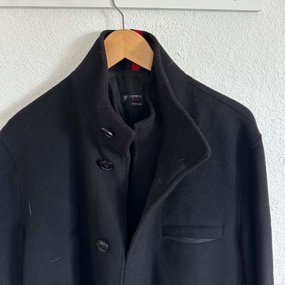 Daniel creamiex black Peacoat with standing collar - Picture 3 of 4